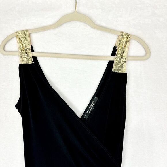 Rampage Vintage Y2K Hi Low Sequins Whimsigoth Maxi Dress Size Small Fairy Black - Picture 3 of 8